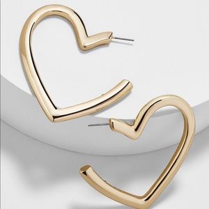 Baublebar Gold Heart Hoop Earings